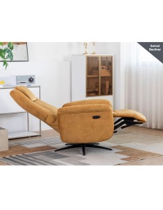 Caesar Electric Swivel Armchair - Amber 2