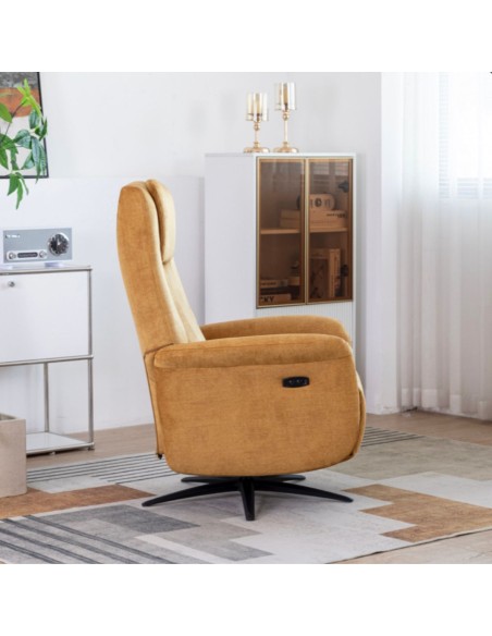 Caesar Electric Swivel Armchair - Amber