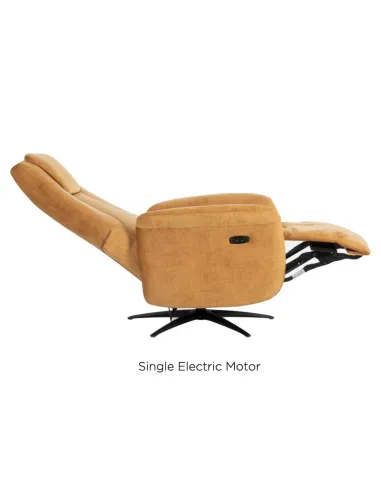 Caesar Electric Swivel Armchair - Amber