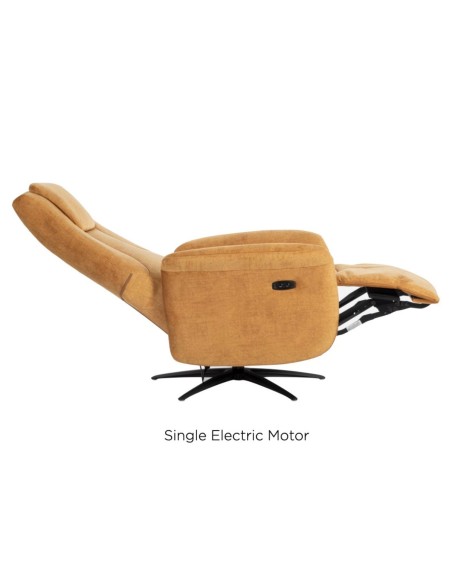 Caesar Electric Swivel Armchair - Amber