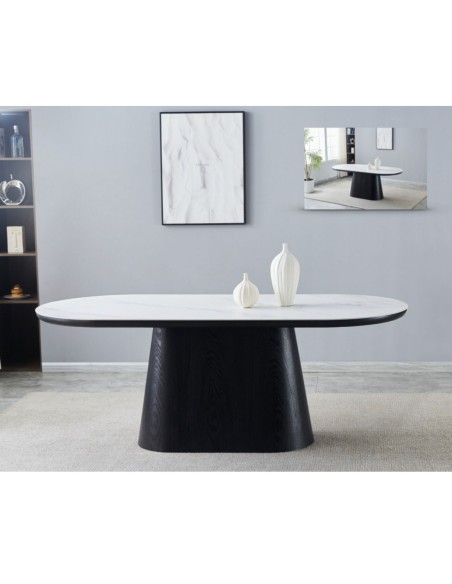 Calgary 2m Dining Table - White Top