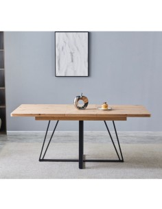 Callington Extending Dining Table - Oak/Black