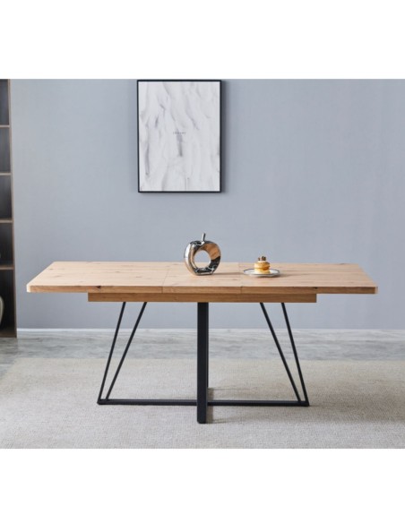Callington Extending Dining Table - Oak/Black