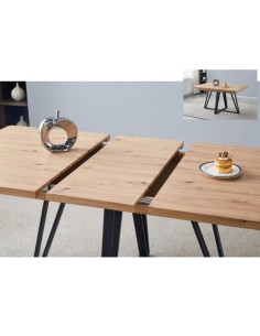 Callington Extending Dining Table - Oak/Black 2