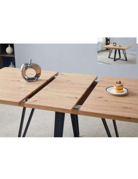 Callington Extending Dining Table - Oak/Black