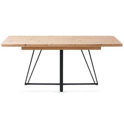 Callington 1.4 - 1.8m Extending Dining Table - Oak and Black