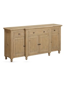 Chateau 4 Door 3 Drawer Sideboard - Rustic
