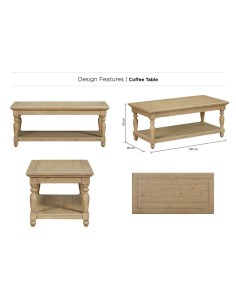 Chateau Coffee Table - Rustic 2