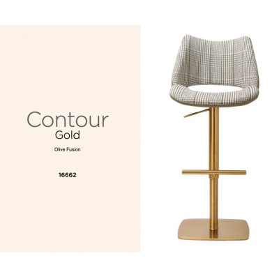 Contour Barstool - Gold/Olive Fusion