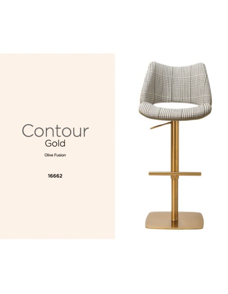 Contour Barstool - Gold/Olive Fusion