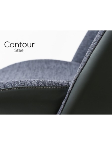 Contour Barstool - Stainless Steel Fusion/Slate Grey