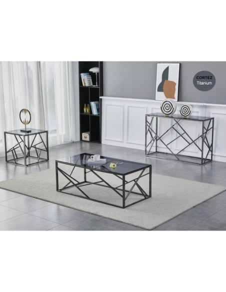 Cortez End Table - Titanium