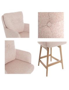 Cotswold Fabric Counter Stool - Blush Pink 2