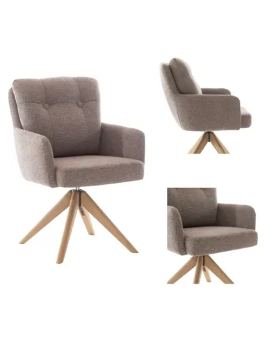 Cotswold Fabric Dining Chair - Blush Granite