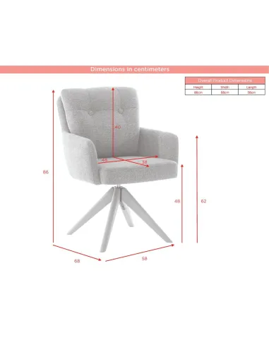 Cotswold Fabric Dining Chair - Blush Granite
