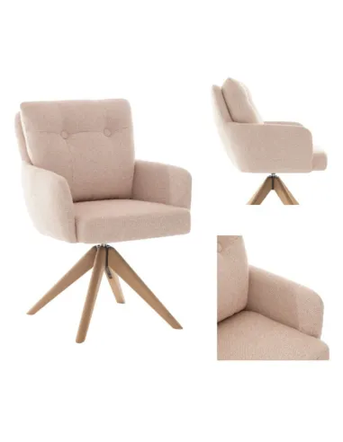 Cotswold Fabric Dining Chair - Blush Pink