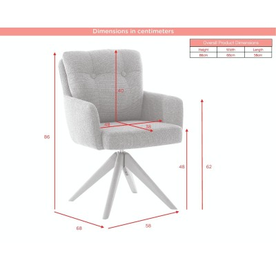 Cotswold Fabric Dining Chair - Blush Pink