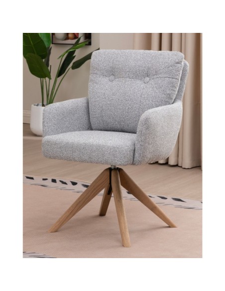 Cotswold Fabric Dining Chair - Silver Grey