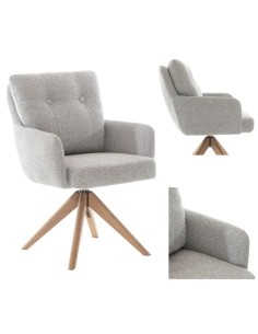 Cotswold Fabric Dining Chair - Silver Grey 2