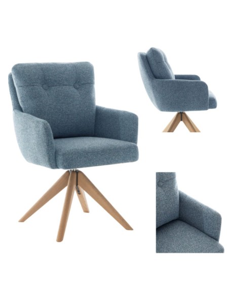 Cotswold Fabric Dining Chair - Storm Teal