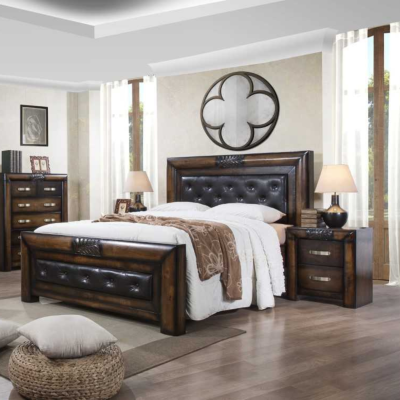 Paris Bedside Locker - Dark Wood