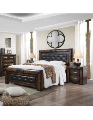 Paris Bedside Locker - Dark Wood