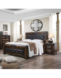 Paris 5ft Bedframe - Dark Wood