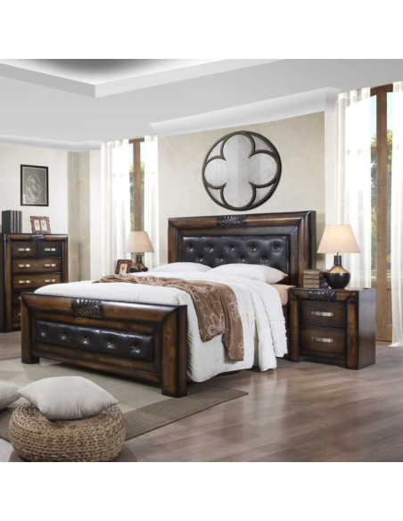 Paris 5ft Bedframe - Dark Wood