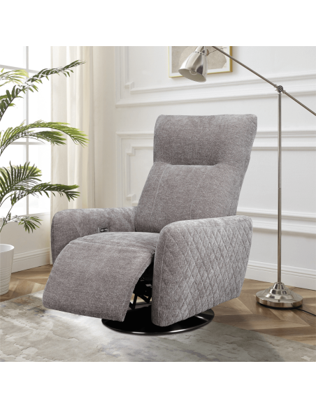 Monti Electric Armchair - Grey Farbic