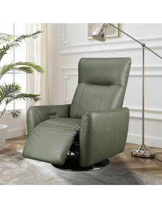 Monti Electric Armchair - Green Leather