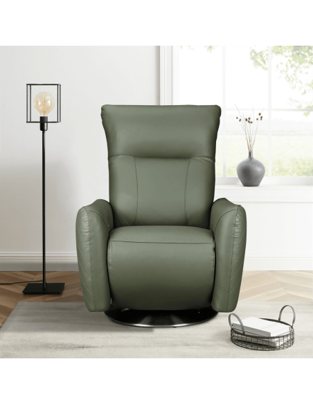Monti Electric Armchair - Green Leather