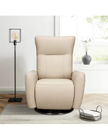 Monti Electric Armchair - Cream Leather