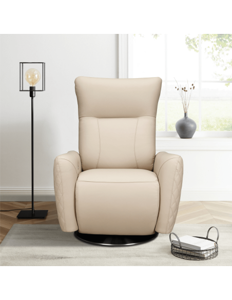 Monti Electric Armchair - Cream Leather