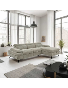 Hannah RHF Chaise Sofabed - Cream