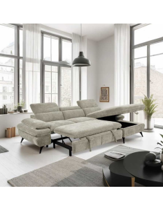 Hannah RHF Chaise Sofabed - Cream 2