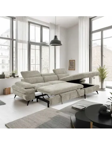 Hannah RHF Chaise Sofabed - Cream