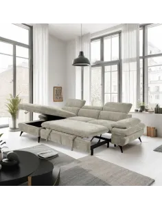 Hannah LHF Chaise Sofabed - Cream 2