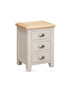 Windermere 3 Drawer Bedside Locker - Oyster Grey