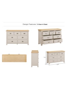 Windermere 3+4 Drawer Chest - Oyster Grey 2