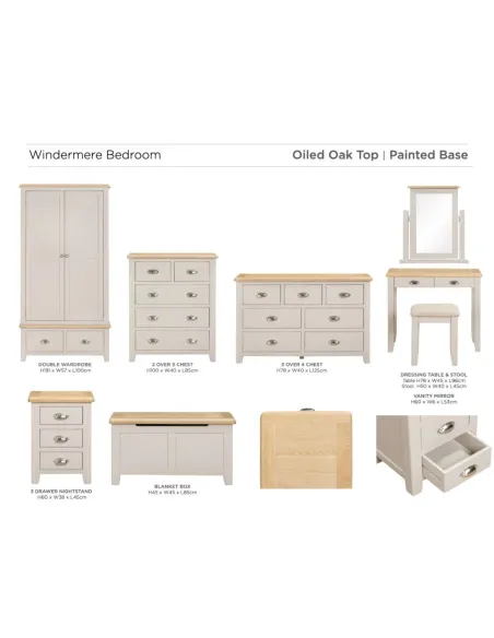 Windermere 3 Over 4 Chest - Oyster Grey