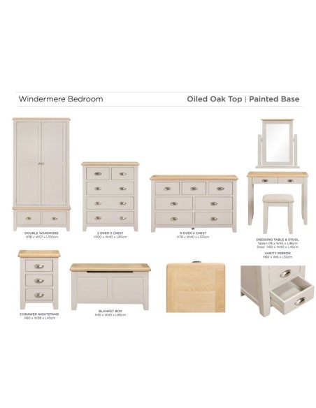 Windermere 3+4 Drawer Chest - Oyster Grey