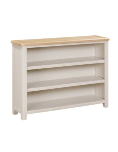 Windermere Wide Low Bookcase - Oyster Grey