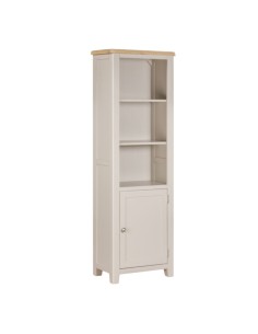 Windermere 1 Door Tall Narrow Bookcase - Oyster Grey