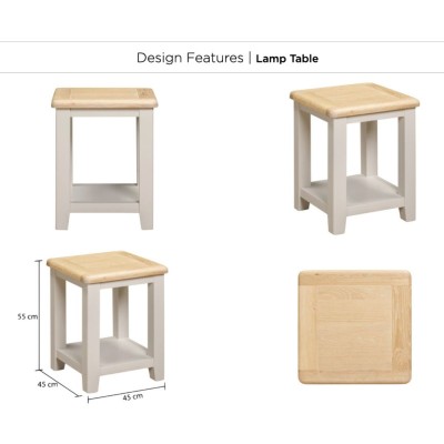 Windermere  Lamp Table - Oyster Grey