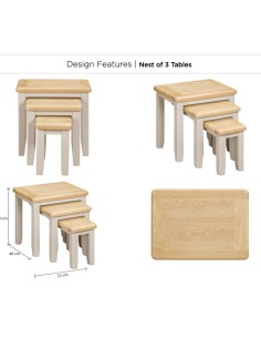 Windermere Nest of Tables - Oyster Grey 2