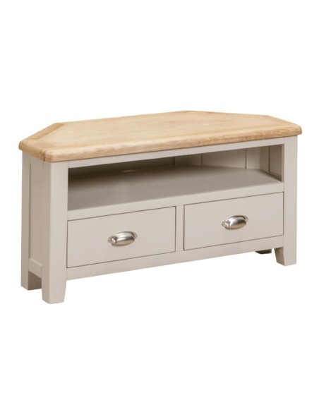 Windermere Corner TV Unit - Oyster Grey