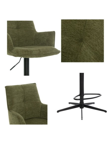 Jacob Barstool - Green Fabric