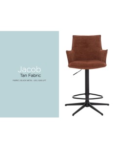 Jacob Barstool - Tan Fabric 2