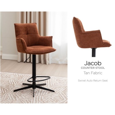 Jacob Barstool - Tan Fabric