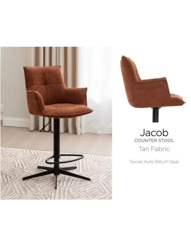 Jacob Barstool - Tan Fabric